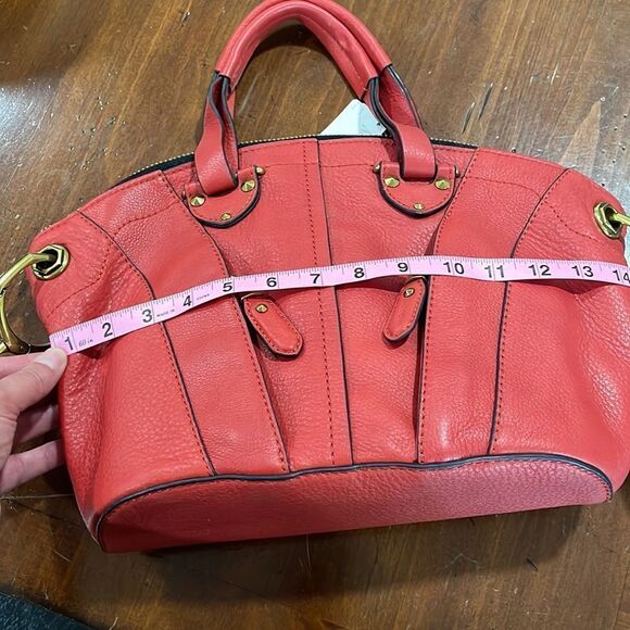 orYANY Jennah Orange Leather Convertible Satchel - Picture 9 of 13